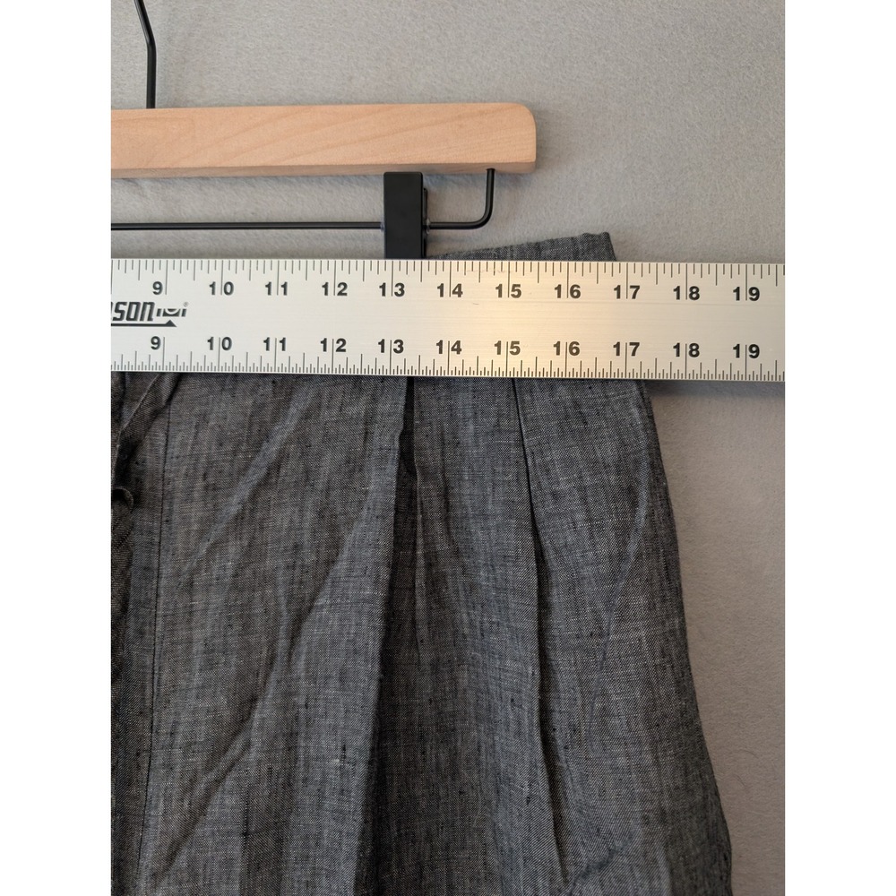 Vtg Valerie Stevens 100% Linen Pants Heather Grey Drawstring Women XL Hong Kong - Picture 7 of 10
